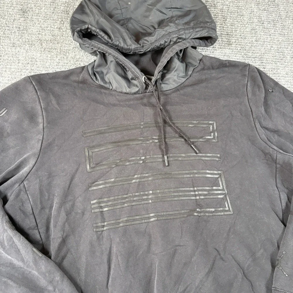 Jordan Mens Jumpman 23 Graphic Pullover Hoodie Black Medium Tech Hood